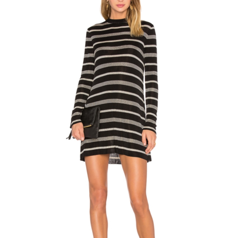 NWT NBD Nolan Striped Long Sleeve Dress